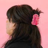 Pink Yarn Skein Hair Claw Clip