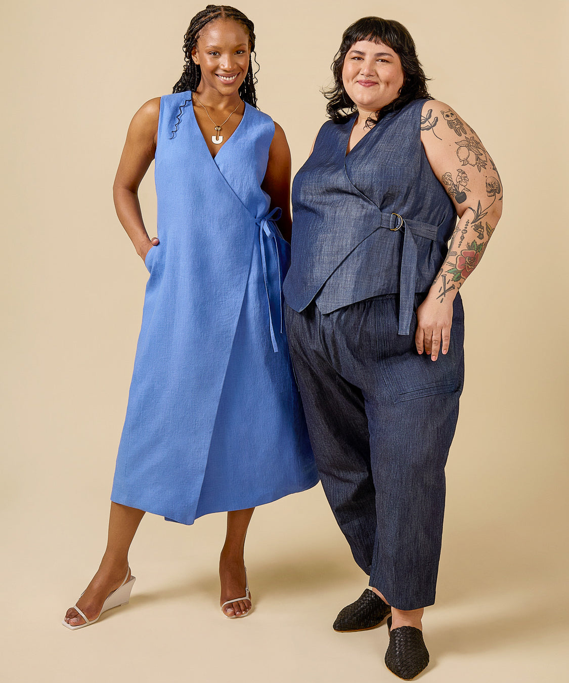 Aylin Wrap Dress + Vest 