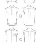 Kalle Shirt + Shirtdress Pattern
