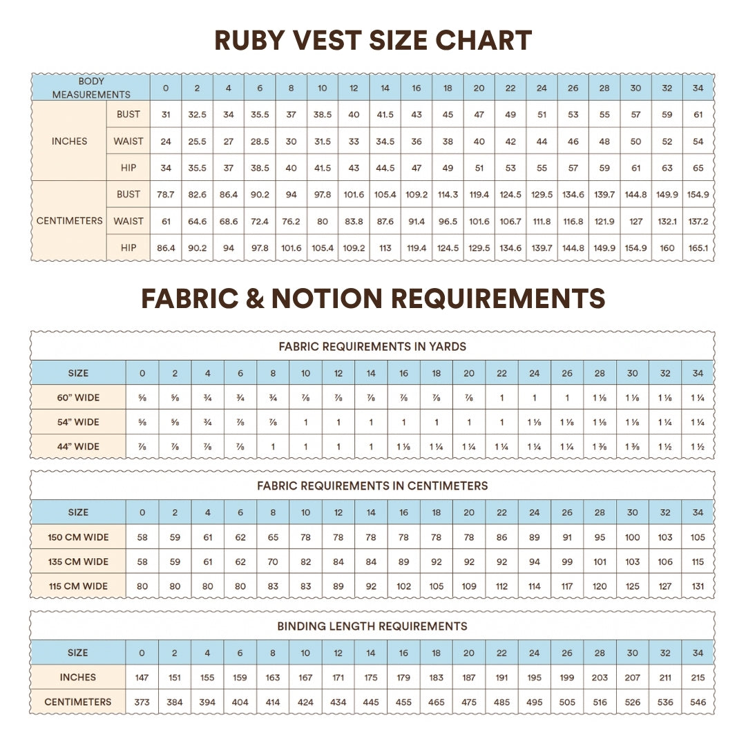 Ruby Vest Sewing Pattern