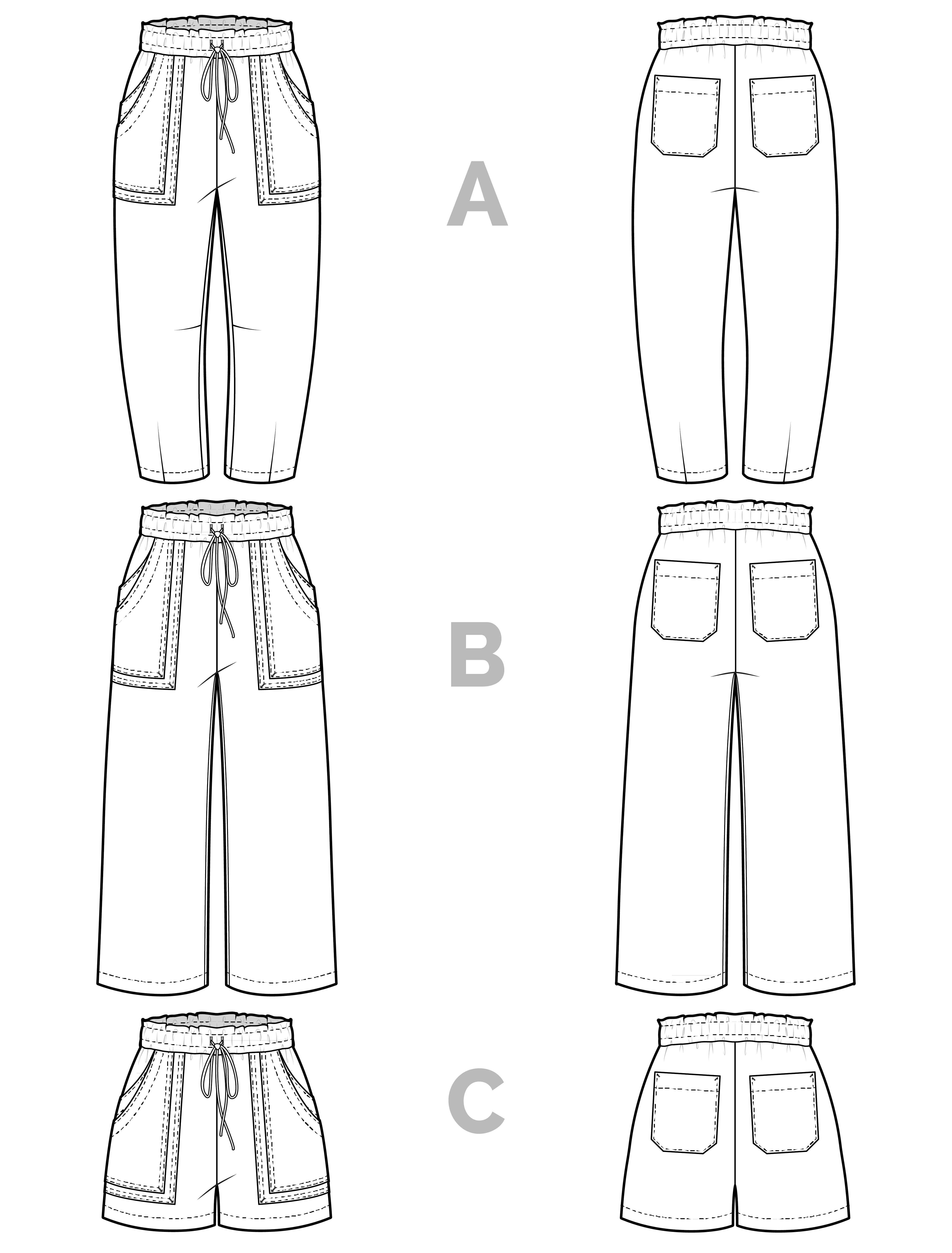 Sepia Pants + Shorts Pattern