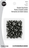 Double-Cap Rivets, 24 sets