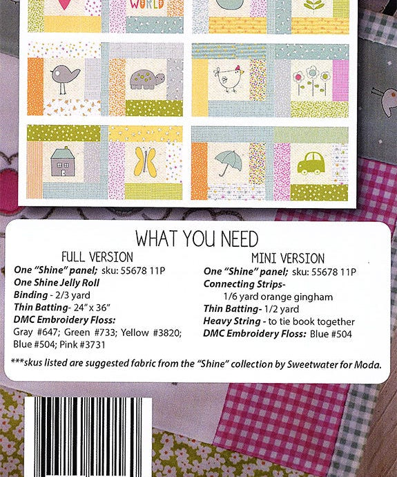 Hello World Kid's Book Sewing Pattern
