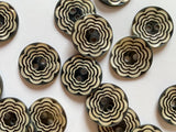 Laser Flower Shell Buttons 18mm