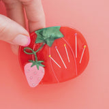 Tomato Pincushion French Barrette Hair Clip