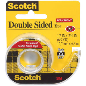 Scotch Double Sided Permanent Tape .5" x 250"