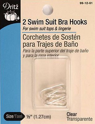2 Swim Suit Bra Hooks Clear
