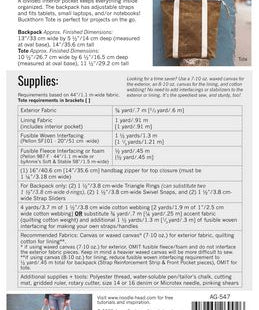 Noodlehead Buckthorn Backpack & Tote Pattern