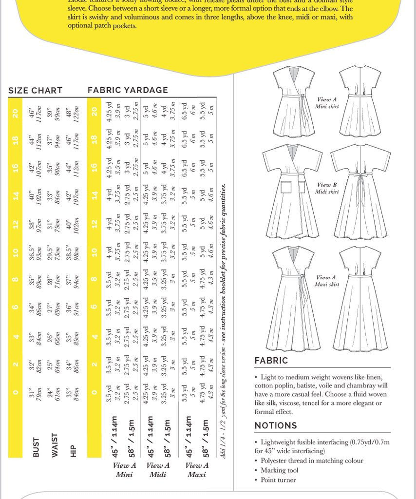 Elodie Wrap Dress Pattern