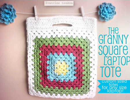 The Granny Square Laptop Tote