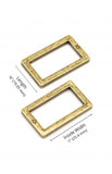 1" Flat Rectangle Ring (Set of 2)