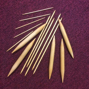 10" Double Pointed Birch Wood Knitting Needles