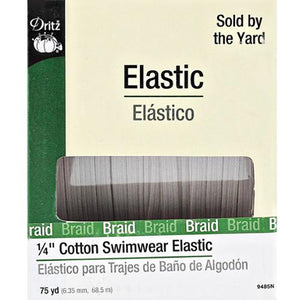 Cotton Swimwear Elastic 1/4" (by the yard)