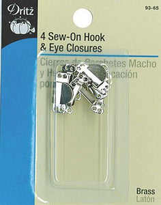 Sew-On Hook & Eye Closures