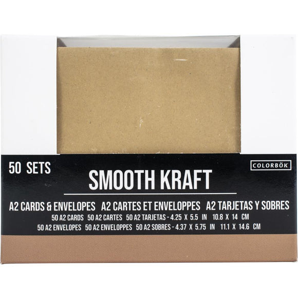 A2 Kraft Cards & Envelopes - Set of 50