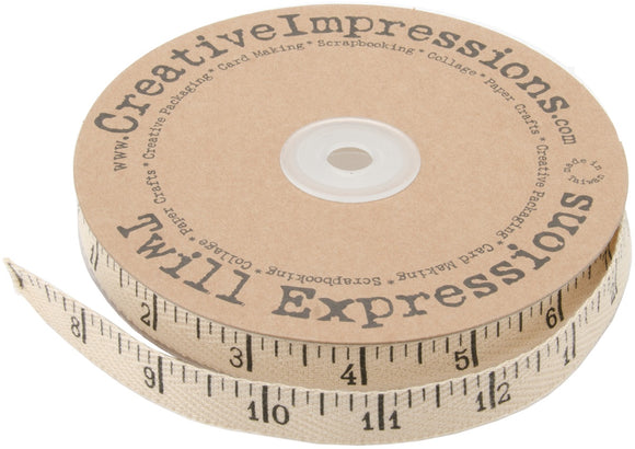 Antique Ruler Twill Tape 1/2