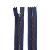 7" Antique Brass Donut Pull Bag Zipper