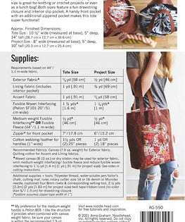 Noodlehead Firefly Tote Pattern