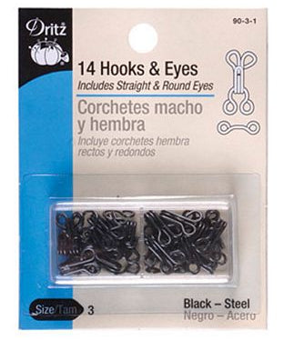 Hooks & Eyes 14 ct. size 3