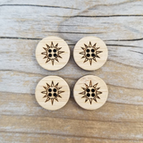 Bamboo Buttons 3/4" (set of 4)