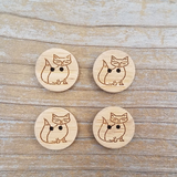 Bamboo Buttons 3/4" (set of 4)