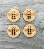 Bamboo Buttons 3/4" (set of 4)