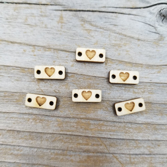 Tiny Heart Bamboo Tags