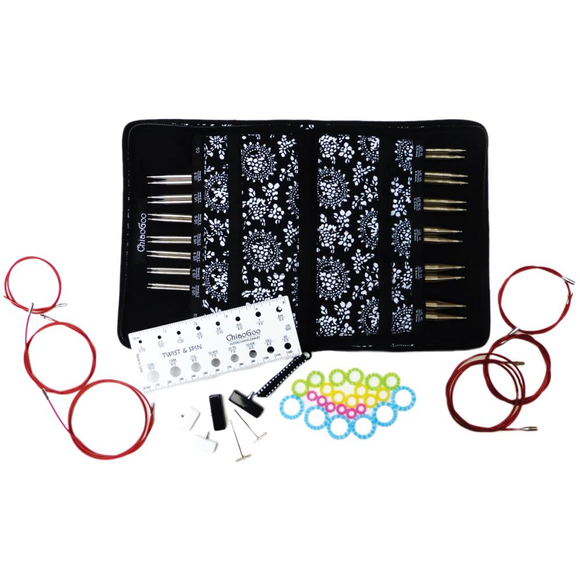 Twist Interchangeable Stainless Steel Lace Tip Knitting Needles - Complete Set