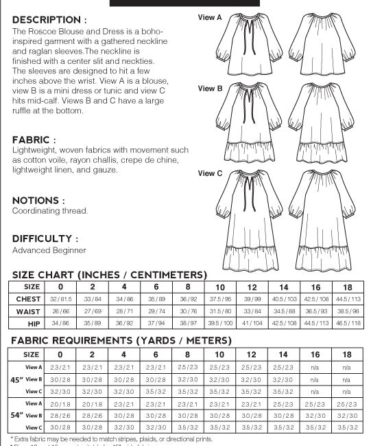Roscoe Blouse + Dress