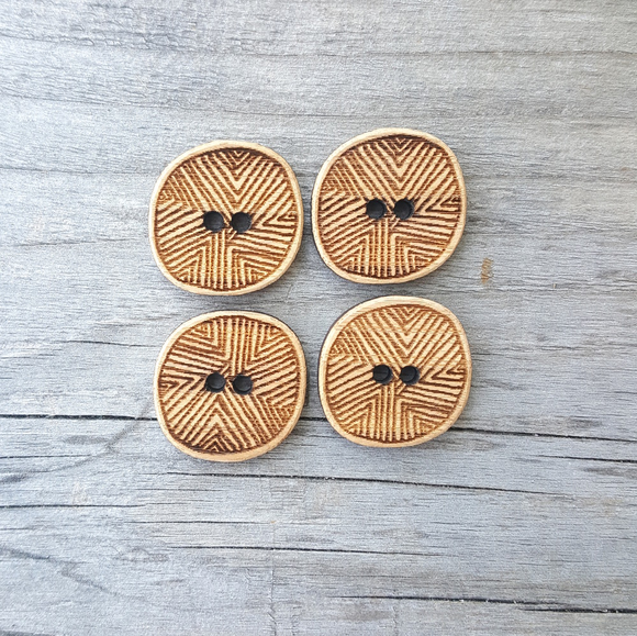 Bamboo Line Buttons - 3/4