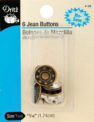 Jeans Buttons Antique 11/16