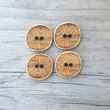 Bamboo Buttons 3/4" (set of 4)