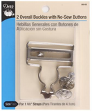 Overall Buckle with No-Sew Buttons 1 5/8"