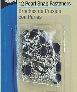 Pearl Snap Fasteners size 16- 7/16" 12ct
