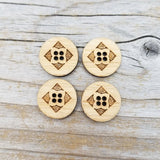 Bamboo Buttons 3/4" (set of 4)