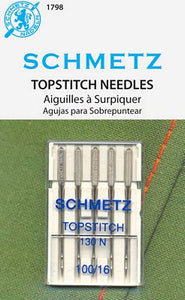 Topstitch Machine Needles 130 N 100/16 5ct 1798