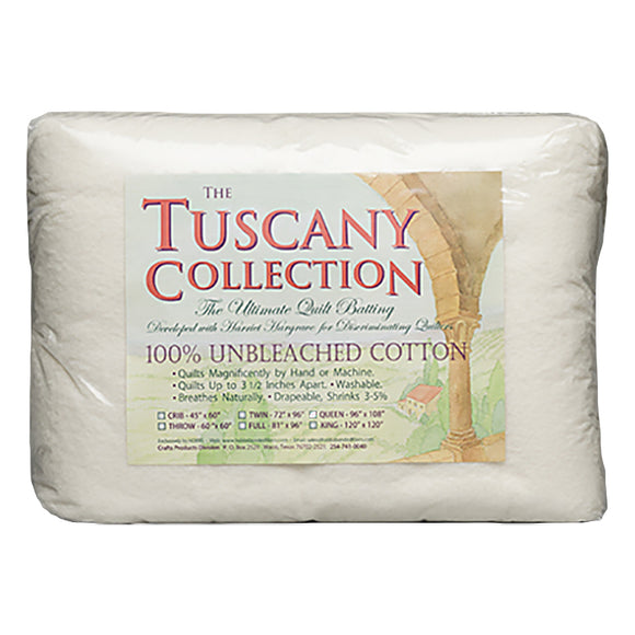 Tuscany Unbleached Cotton Batting - Crib Size